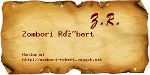 Zombori Róbert névjegykártya