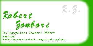 robert zombori business card