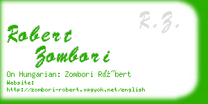 robert zombori business card